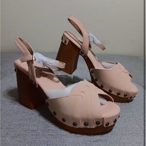 Journee Collection Blush Soft Pink Platform Heels